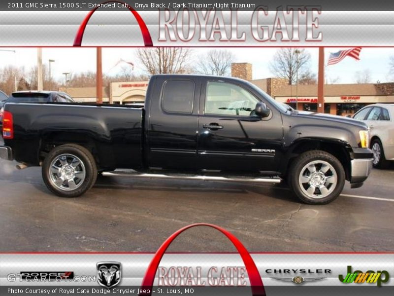 Onyx Black / Dark Titanium/Light Titanium 2011 GMC Sierra 1500 SLT Extended Cab