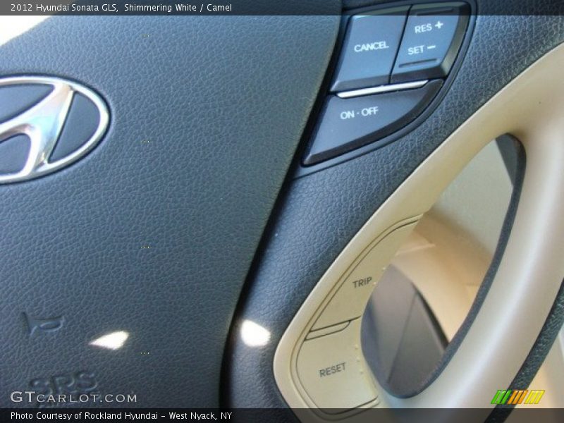 Shimmering White / Camel 2012 Hyundai Sonata GLS