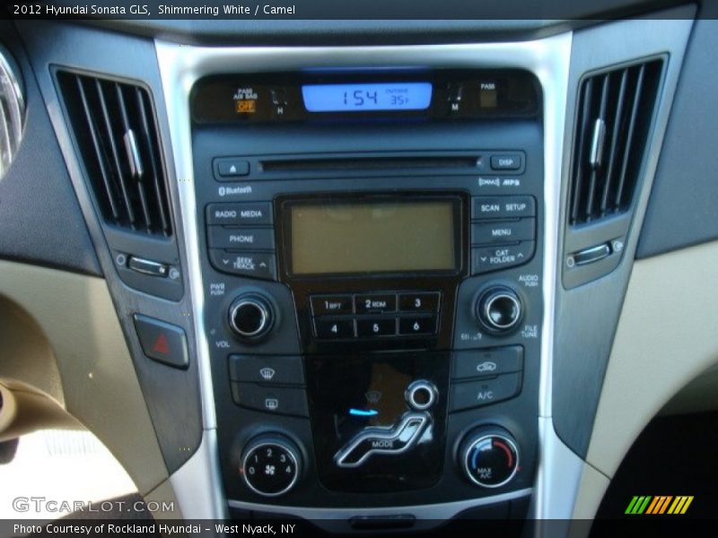Shimmering White / Camel 2012 Hyundai Sonata GLS