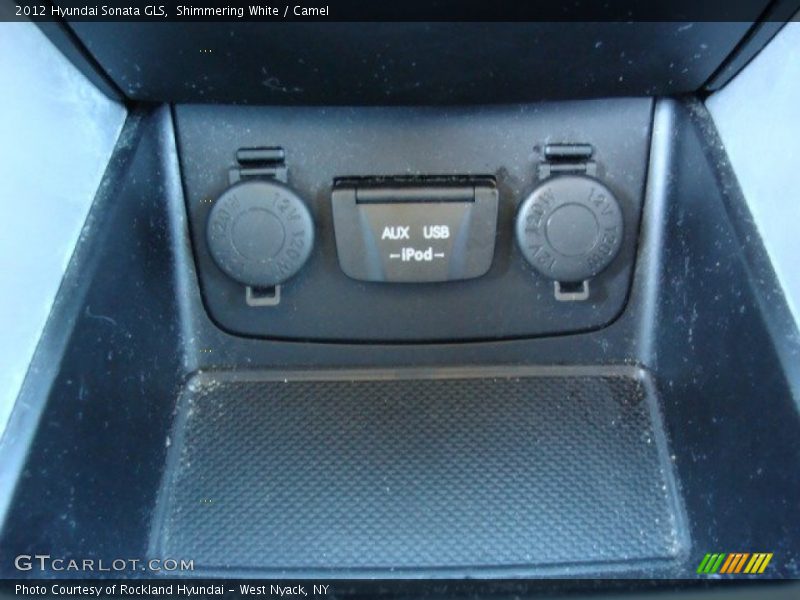 Shimmering White / Camel 2012 Hyundai Sonata GLS