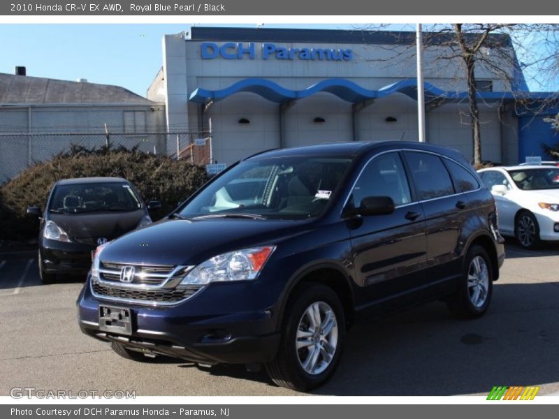 Royal Blue Pearl / Black 2010 Honda CR-V EX AWD