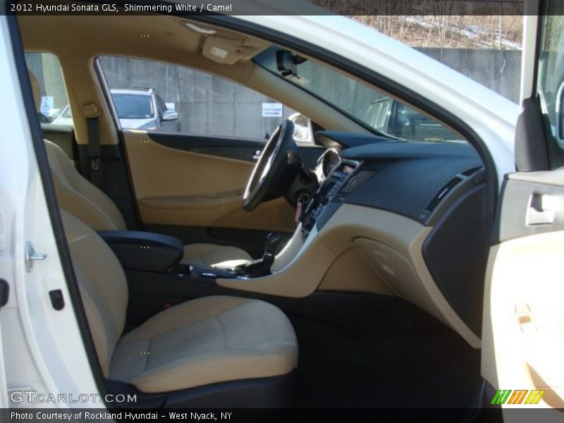 Shimmering White / Camel 2012 Hyundai Sonata GLS