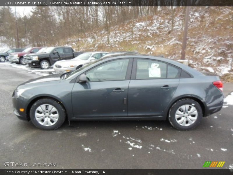 Cyber Gray Metallic / Jet Black/Medium Titanium 2013 Chevrolet Cruze LS