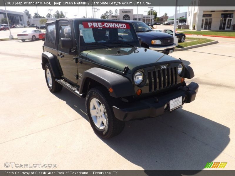Jeep Green Metallic / Dark Slate Gray/Medium Slate Gray 2008 Jeep Wrangler X 4x4