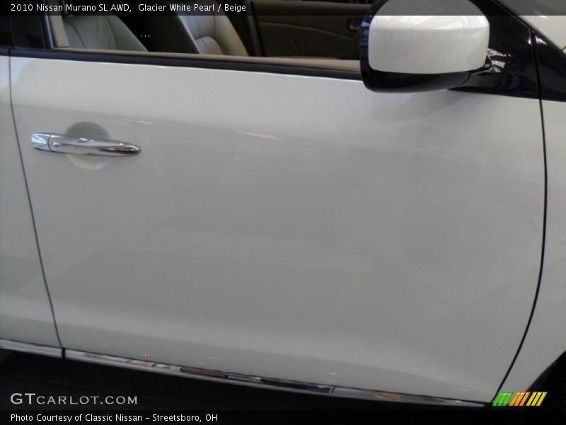 Glacier White Pearl / Beige 2010 Nissan Murano SL AWD