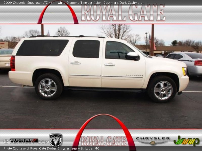 White Diamond Tintcoat / Light Cashmere/Dark Cashmere 2009 Chevrolet Suburban LTZ 4x4