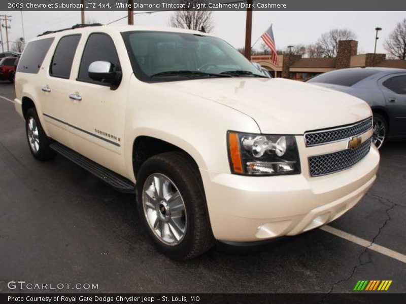 White Diamond Tintcoat / Light Cashmere/Dark Cashmere 2009 Chevrolet Suburban LTZ 4x4