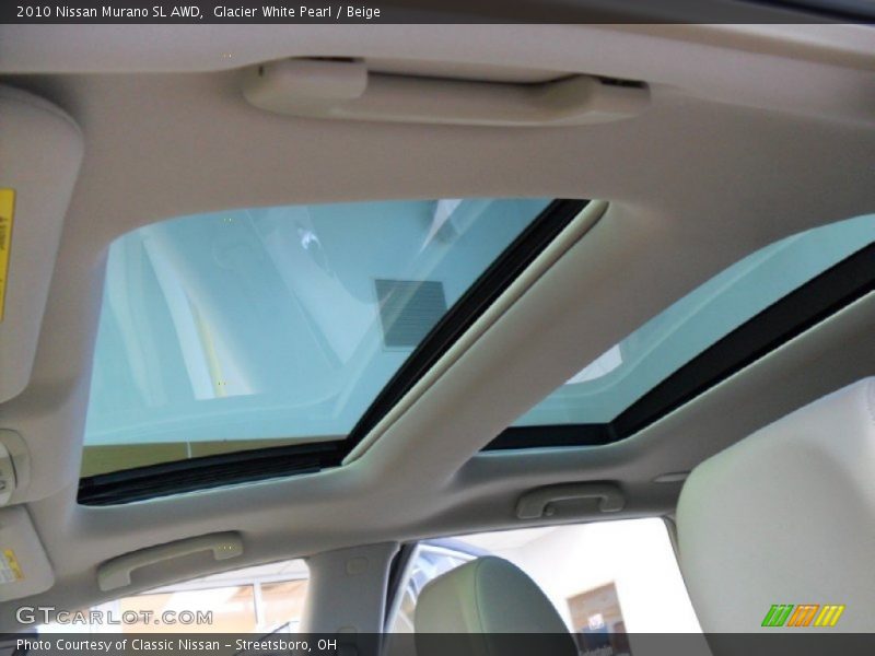 Glacier White Pearl / Beige 2010 Nissan Murano SL AWD