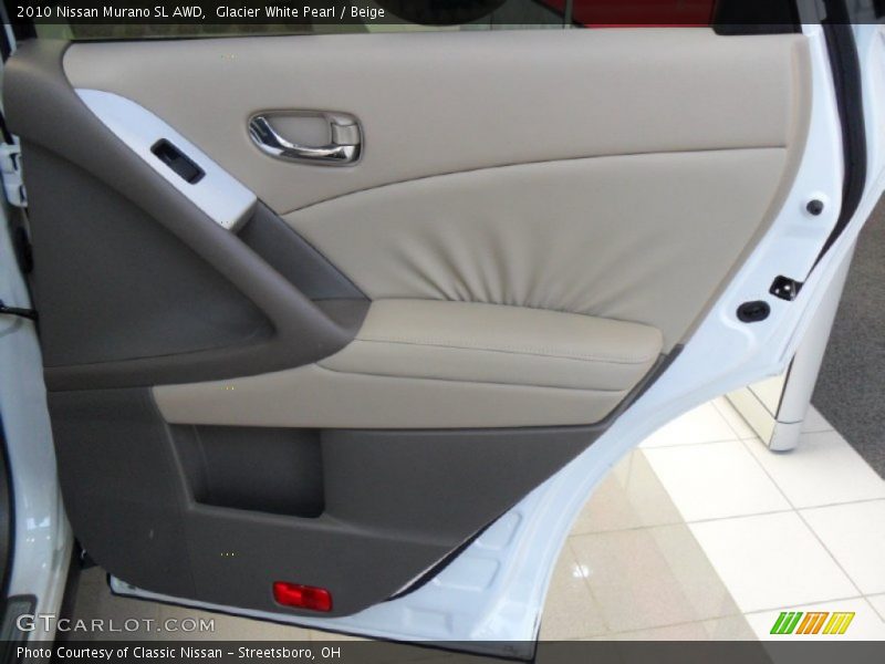 Glacier White Pearl / Beige 2010 Nissan Murano SL AWD