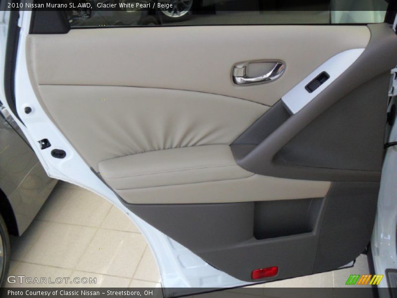 Glacier White Pearl / Beige 2010 Nissan Murano SL AWD