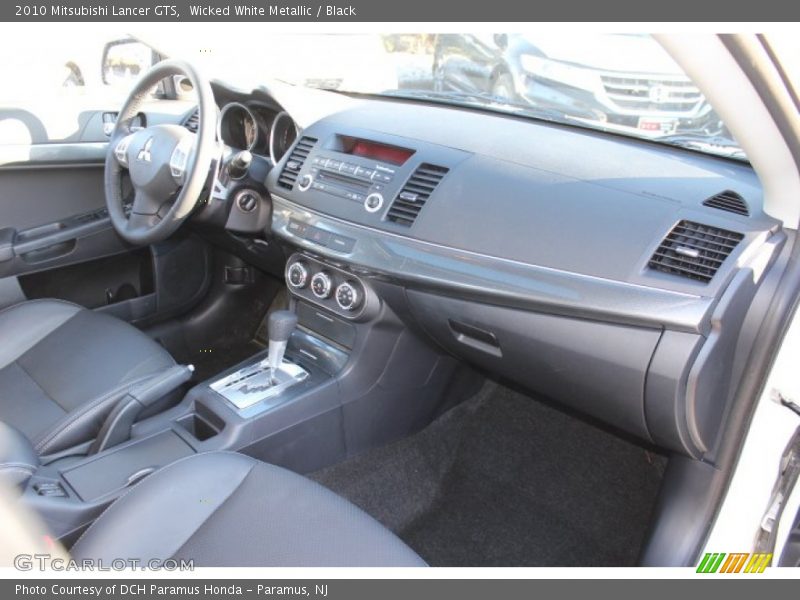 Wicked White Metallic / Black 2010 Mitsubishi Lancer GTS