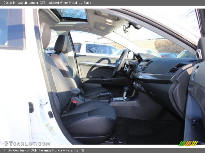 Wicked White Metallic / Black 2010 Mitsubishi Lancer GTS