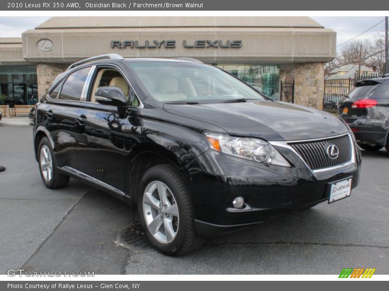 Obsidian Black / Parchment/Brown Walnut 2010 Lexus RX 350 AWD