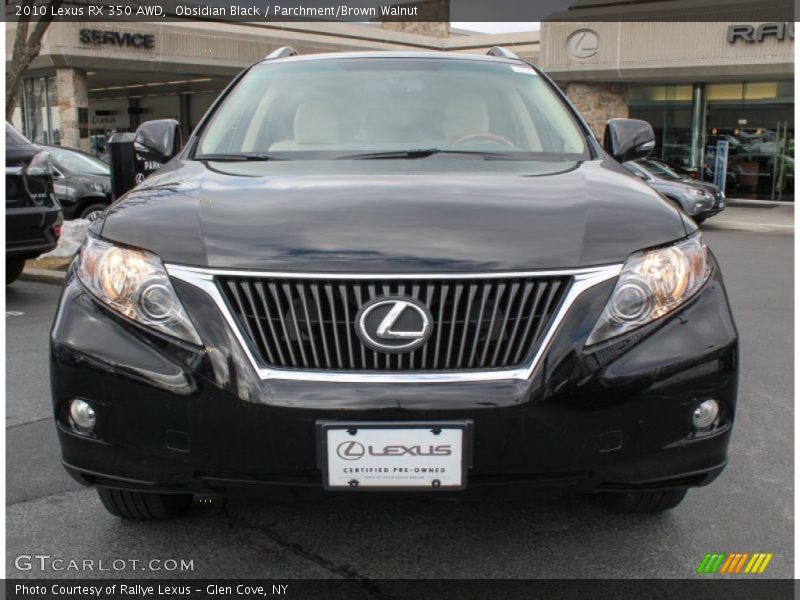 Obsidian Black / Parchment/Brown Walnut 2010 Lexus RX 350 AWD