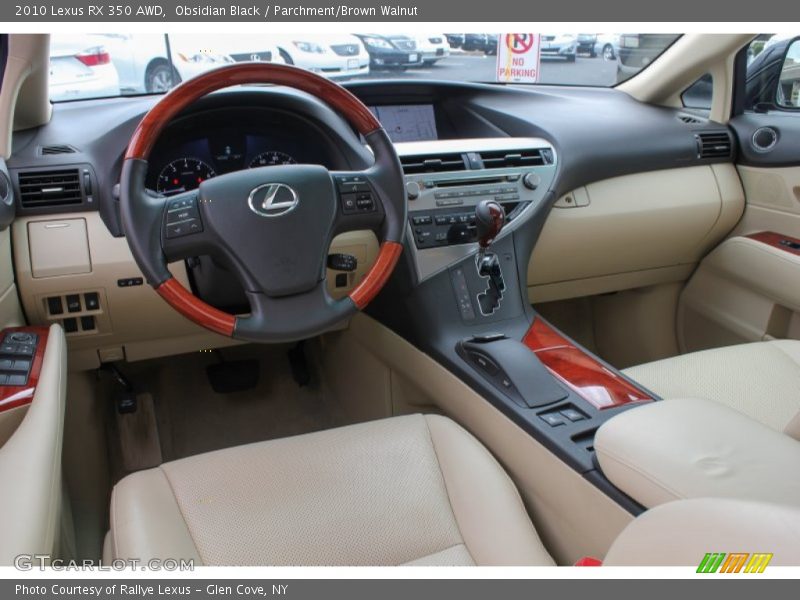 Obsidian Black / Parchment/Brown Walnut 2010 Lexus RX 350 AWD