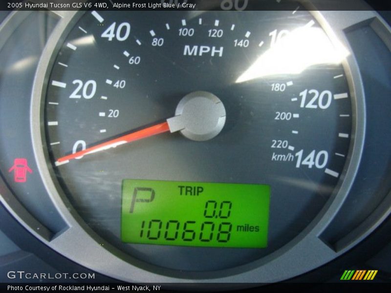 Alpine Frost Light Blue / Gray 2005 Hyundai Tucson GLS V6 4WD