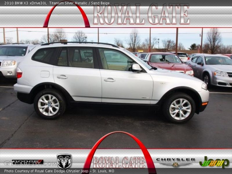 Titanium Silver Metallic / Sand Beige 2010 BMW X3 xDrive30i