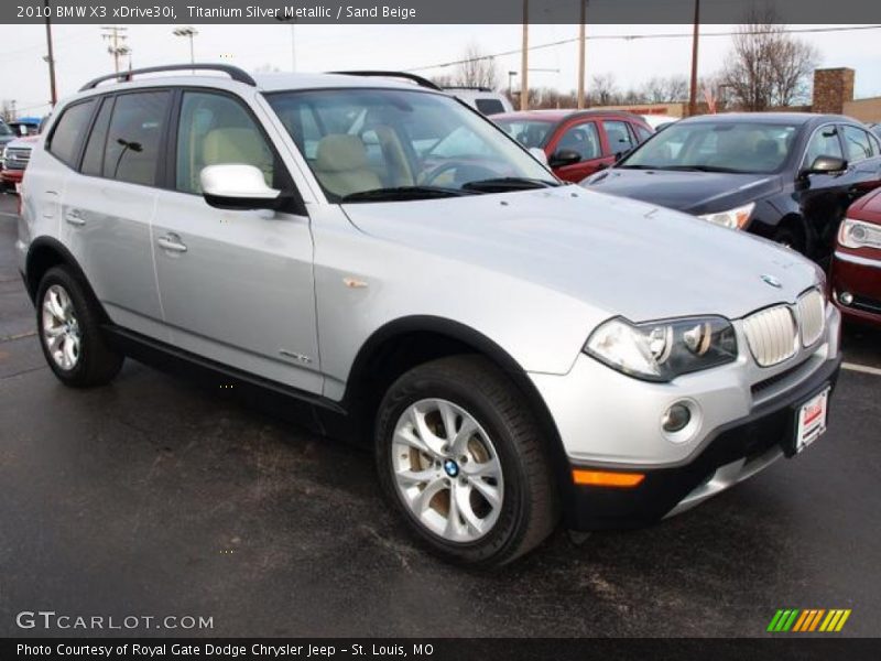 Titanium Silver Metallic / Sand Beige 2010 BMW X3 xDrive30i