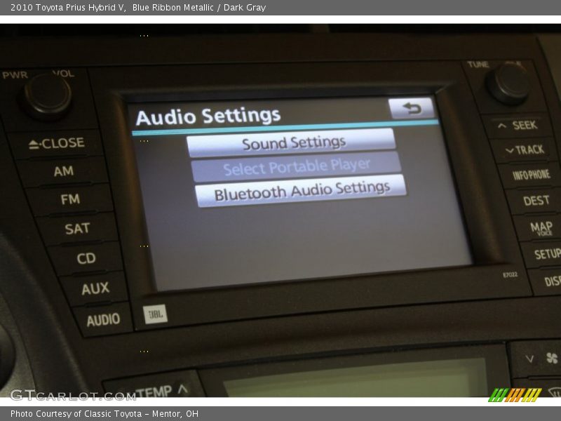 Blue Ribbon Metallic / Dark Gray 2010 Toyota Prius Hybrid V
