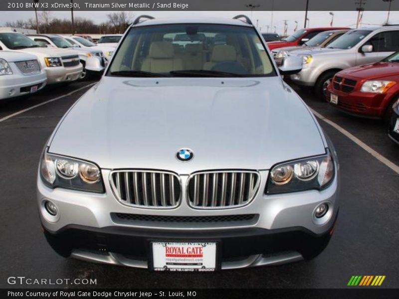 Titanium Silver Metallic / Sand Beige 2010 BMW X3 xDrive30i