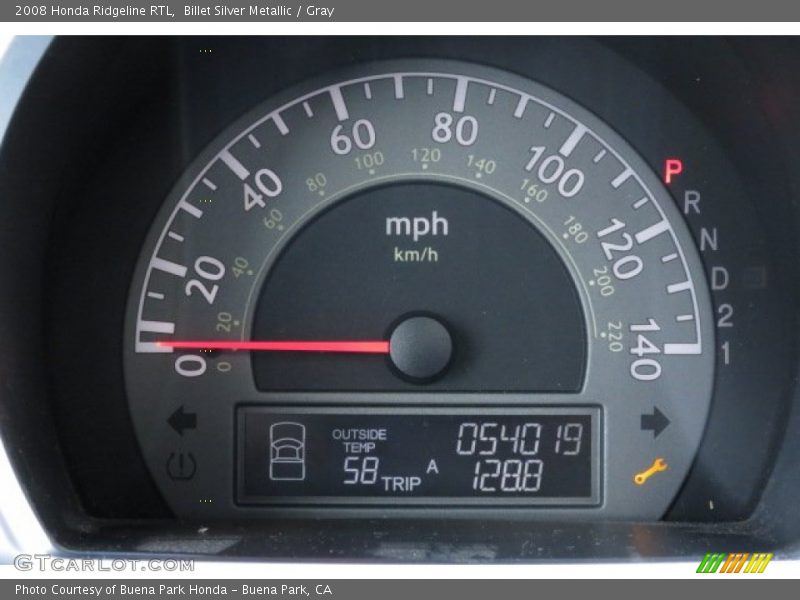 Billet Silver Metallic / Gray 2008 Honda Ridgeline RTL