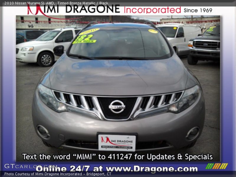 Tinted Bronze Metallic / Black 2010 Nissan Murano SL AWD