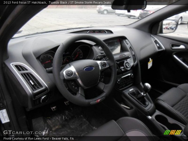 Tuxedo Black / ST Smoke Storm Recaro Seats 2013 Ford Focus ST Hatchback