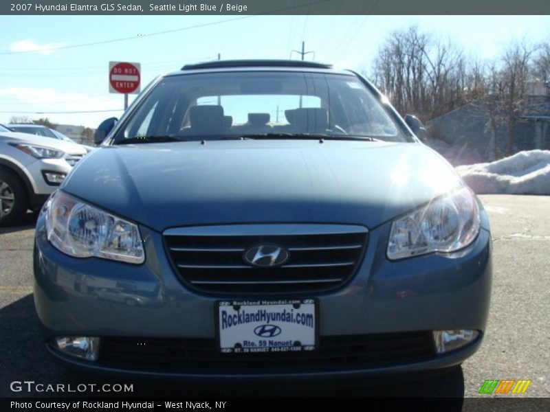 Seattle Light Blue / Beige 2007 Hyundai Elantra GLS Sedan
