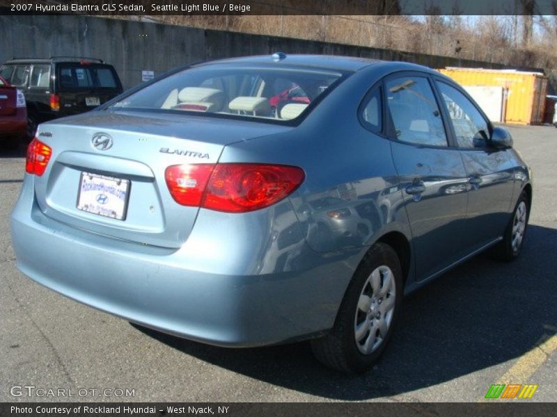 Seattle Light Blue / Beige 2007 Hyundai Elantra GLS Sedan