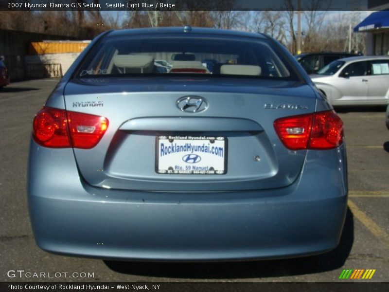 Seattle Light Blue / Beige 2007 Hyundai Elantra GLS Sedan