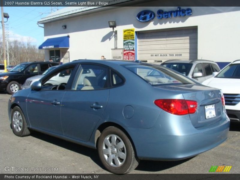 Seattle Light Blue / Beige 2007 Hyundai Elantra GLS Sedan