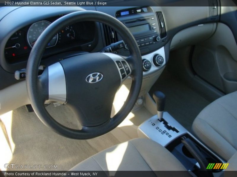 Seattle Light Blue / Beige 2007 Hyundai Elantra GLS Sedan