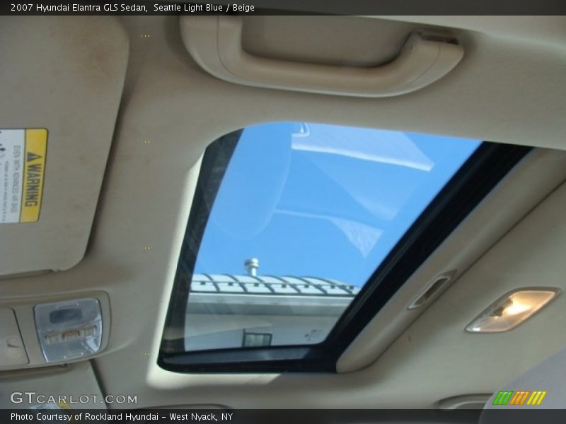 Seattle Light Blue / Beige 2007 Hyundai Elantra GLS Sedan