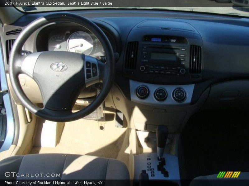 Seattle Light Blue / Beige 2007 Hyundai Elantra GLS Sedan