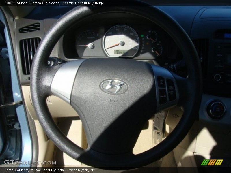 Seattle Light Blue / Beige 2007 Hyundai Elantra GLS Sedan