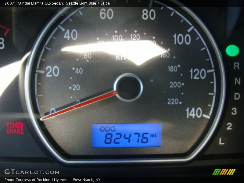 Seattle Light Blue / Beige 2007 Hyundai Elantra GLS Sedan