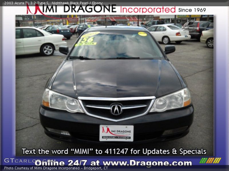 Nighthawk Black Pearl / Ebony 2003 Acura TL 3.2 Type S