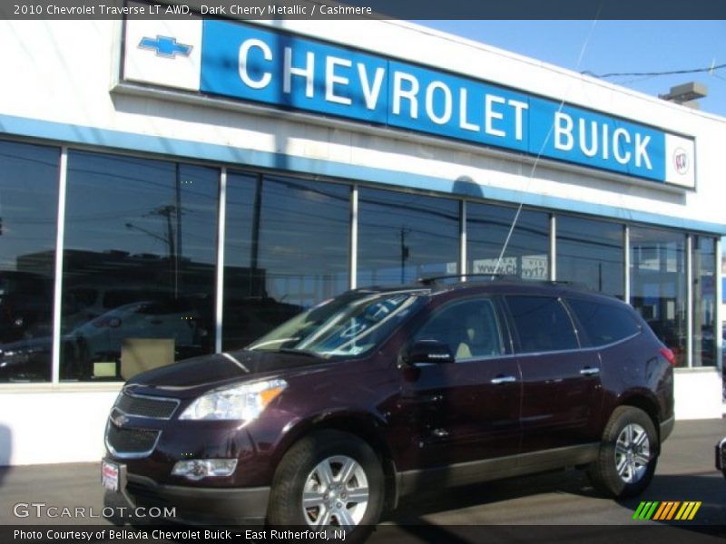 Dark Cherry Metallic / Cashmere 2010 Chevrolet Traverse LT AWD
