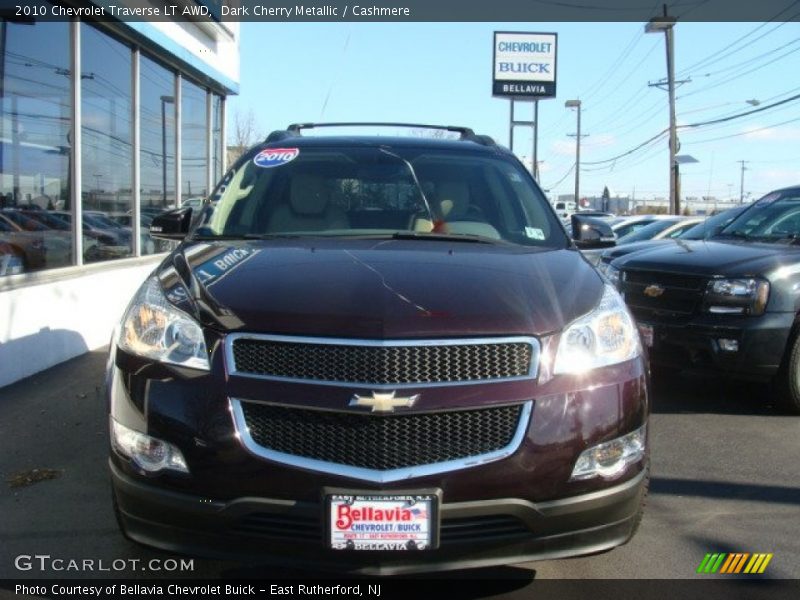 Dark Cherry Metallic / Cashmere 2010 Chevrolet Traverse LT AWD