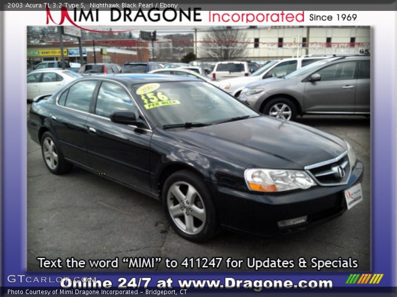 Nighthawk Black Pearl / Ebony 2003 Acura TL 3.2 Type S