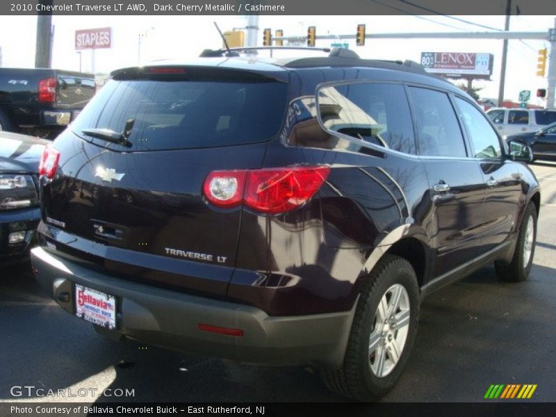 Dark Cherry Metallic / Cashmere 2010 Chevrolet Traverse LT AWD