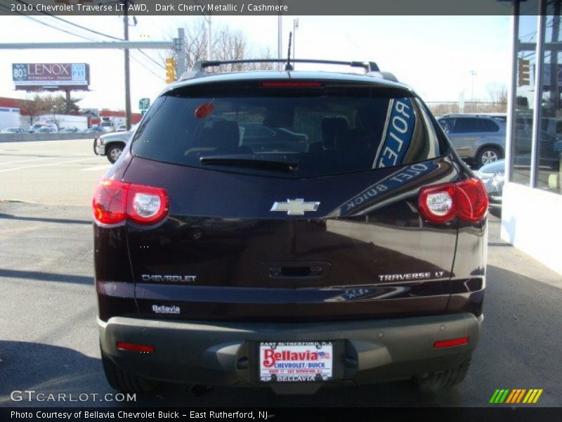 Dark Cherry Metallic / Cashmere 2010 Chevrolet Traverse LT AWD