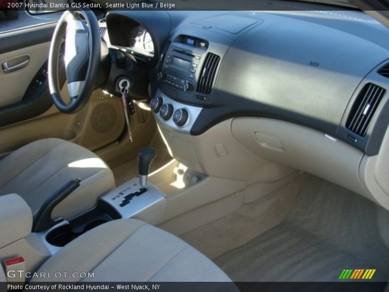 Seattle Light Blue / Beige 2007 Hyundai Elantra GLS Sedan