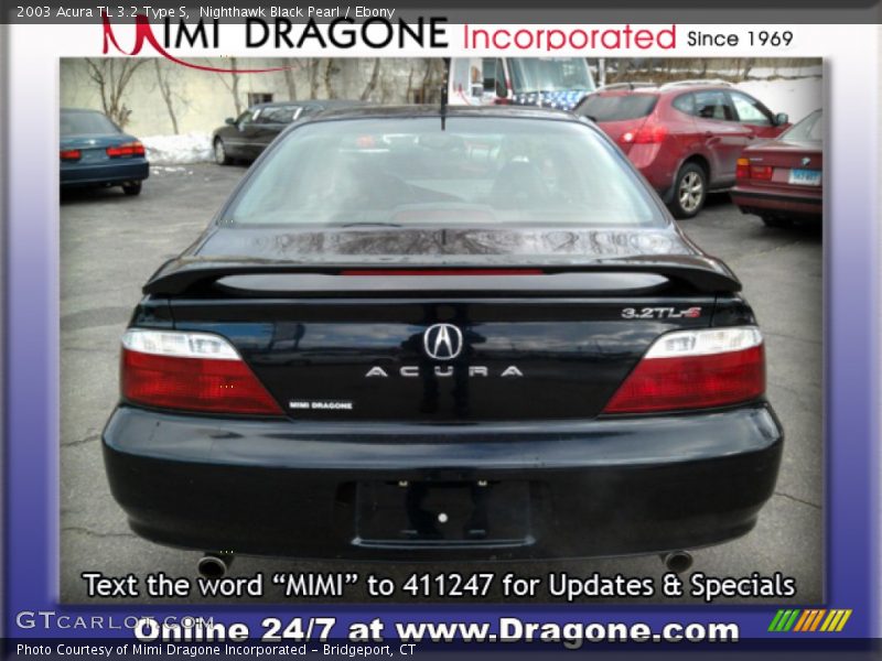 Nighthawk Black Pearl / Ebony 2003 Acura TL 3.2 Type S