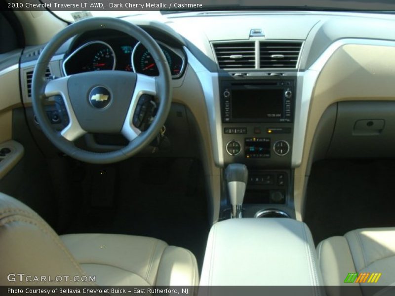 Dark Cherry Metallic / Cashmere 2010 Chevrolet Traverse LT AWD