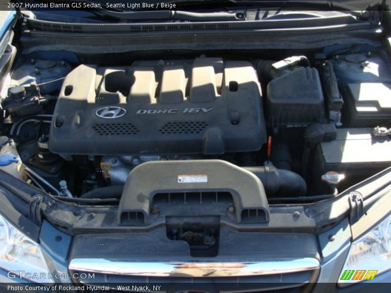 Seattle Light Blue / Beige 2007 Hyundai Elantra GLS Sedan