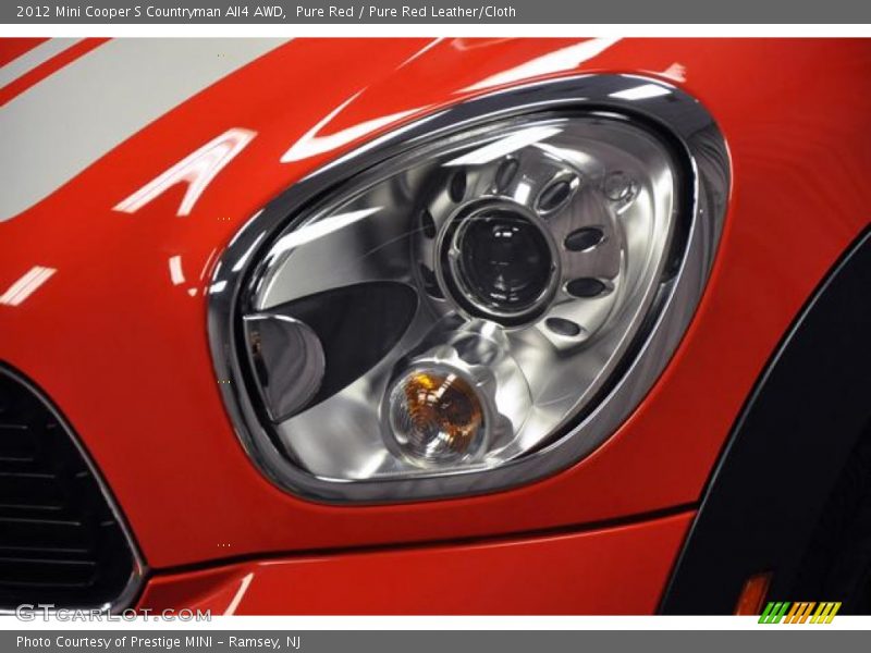Pure Red / Pure Red Leather/Cloth 2012 Mini Cooper S Countryman All4 AWD