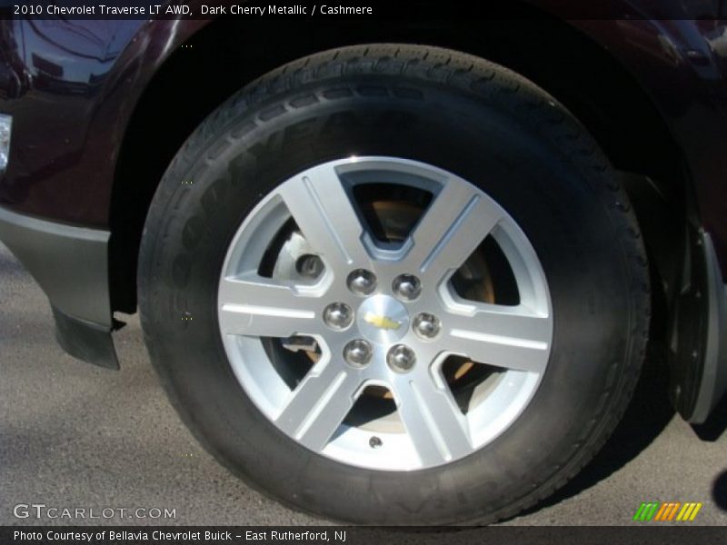 Dark Cherry Metallic / Cashmere 2010 Chevrolet Traverse LT AWD
