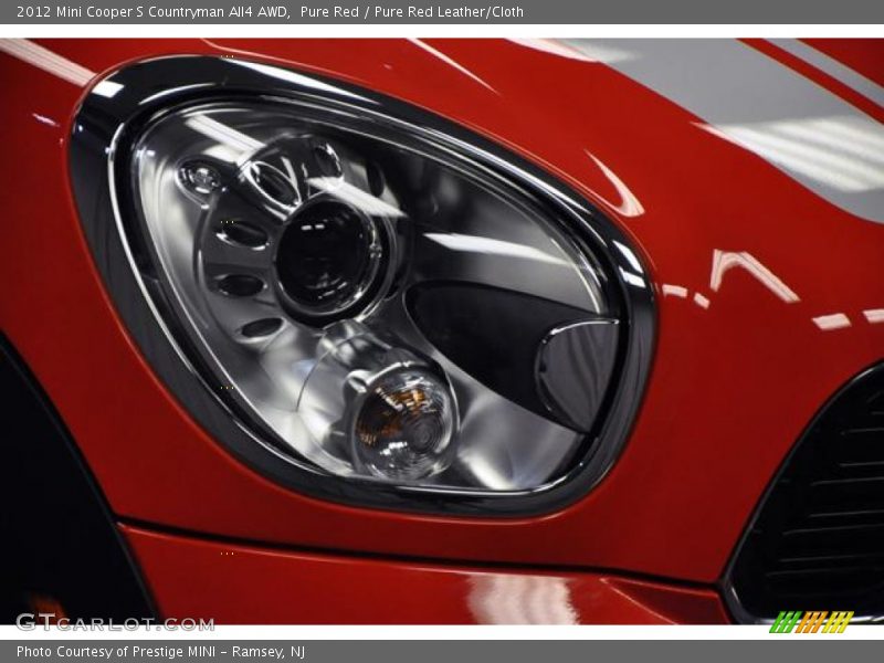 Pure Red / Pure Red Leather/Cloth 2012 Mini Cooper S Countryman All4 AWD