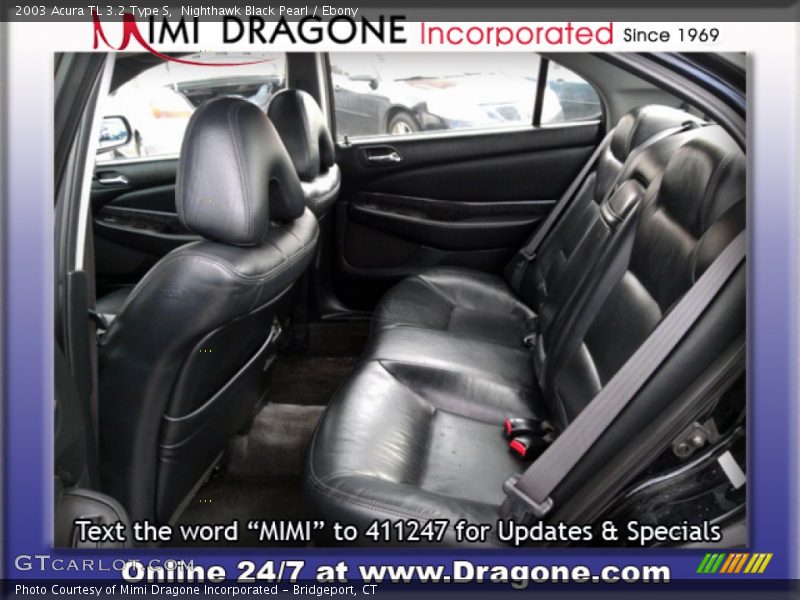 Nighthawk Black Pearl / Ebony 2003 Acura TL 3.2 Type S
